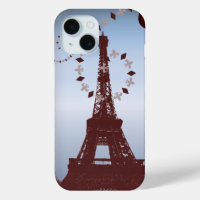 tour eiffel de paris vintage bleu moderne