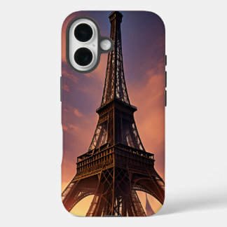 Coque Pour iPhone 16 Tour Eiffel la nuit