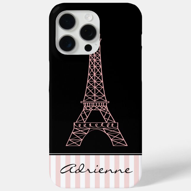 Coques Case-Mate iPhone Tour Eiffel Paris Chic rose (Verso)