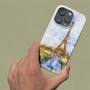 Case-Mate iPhone Case Tour Eiffel Paris Coucher de soleil Aquarelle fran