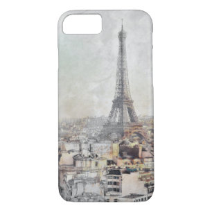 Case-Mate iPhone Case Tour Eiffel. Sticker rond classique Paris, France