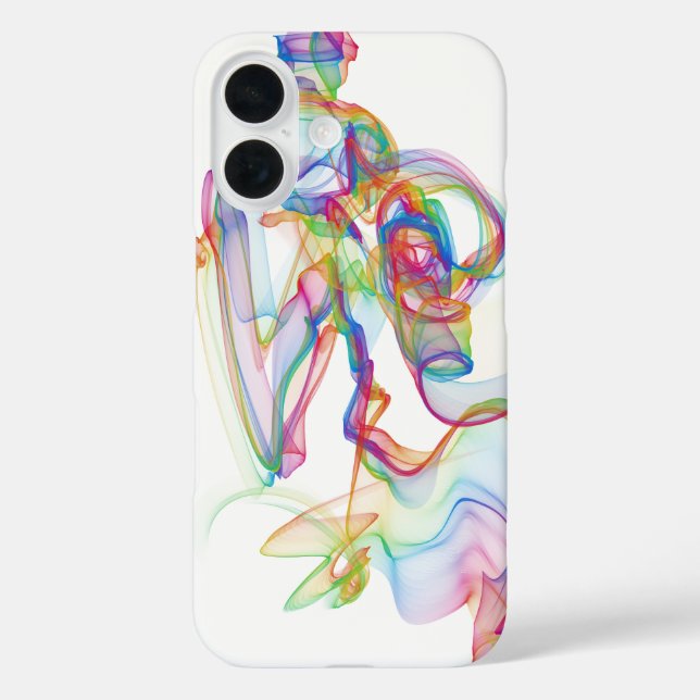 Coques Case-Mate iPhone Tourbillon de fumée néon (Verso)