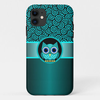 Case-Mate iPhone Case tourbillon turquoise motif au hibou