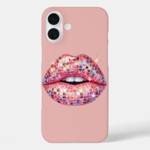 Coques iPhone 16 Plus Tournage de bille de disco rose