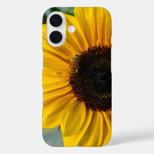 Coque Pour iPhone 16 Tournesol d'abeille occupé