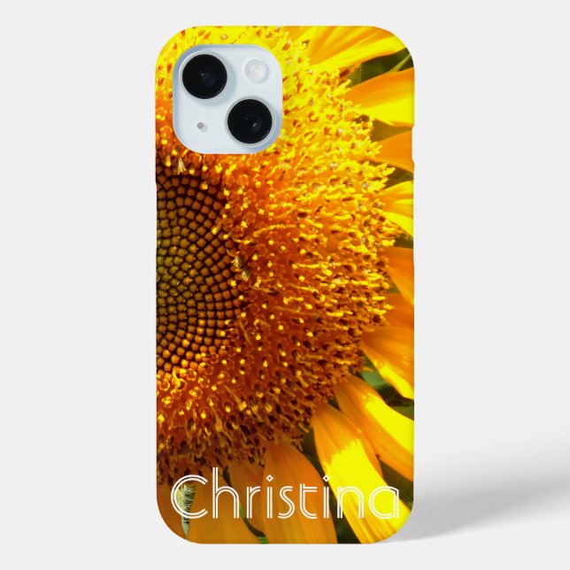 Coques Case-Mate iPhone Tournesol de mammouth jaune géant (Verso)