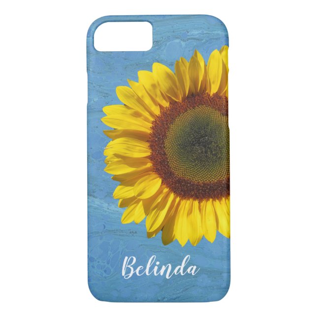 Coques Case-Mate iPhone Tournesol floral jaune persoanisé (Dos)