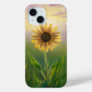 Coque Pour iPhone 15 Tournesol Fluisant Dans Le Terrain Grassy