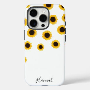 Coques iPhone 16 Pro Tournesol moderne personnalisé