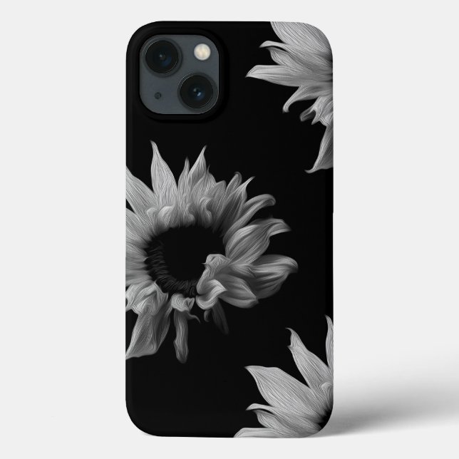 Coques Case-Mate iPhone Tournesol - Photographie d'art noir et blanc (Verso)
