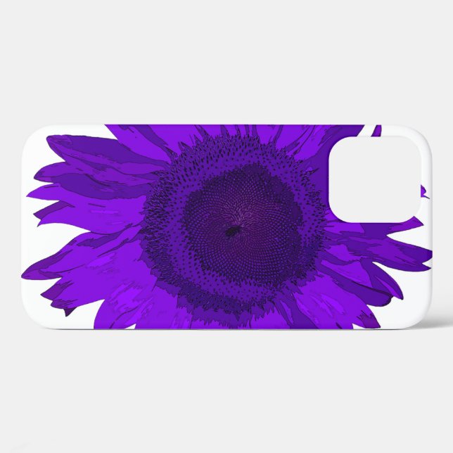 Coques Case-Mate iPhone Tournesol Purple Pop Art (Verso (horizontal))