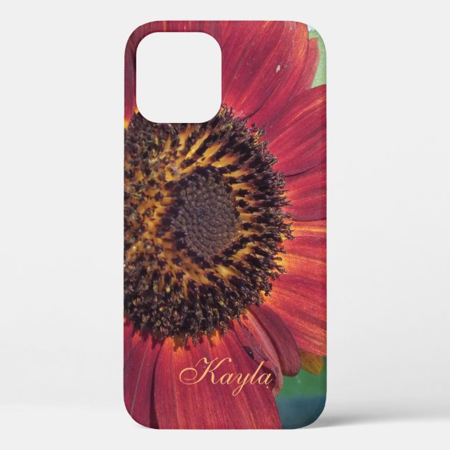 Coques Case-Mate iPhone Tournesol rouge *personnalisation* (Verso)