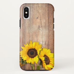 Case-Mate iPhone Case Tournesol rustique en bois d'été