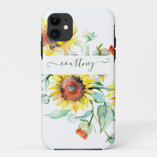 Case-Mate iPhone Case Tournesols aquarelle personnalisés   