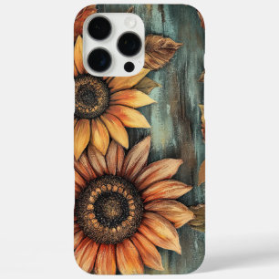 Coques iPhone 16 Pro Max Tournesols Automne Feuilles Médias Mixtes
