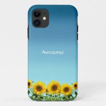 Tournesols Élégants sur Fond Bleu Ciel