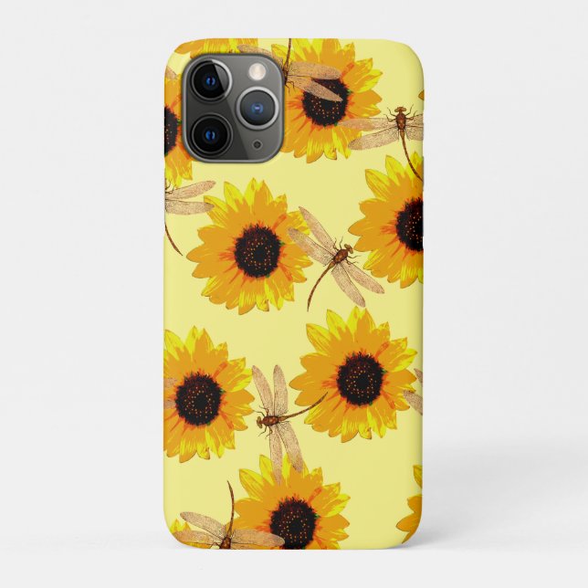 Coques Case-Mate iPhone Tournesols Et libellules, (Dos)