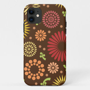 Coque iPhone 11 Tournesols vintages colorés