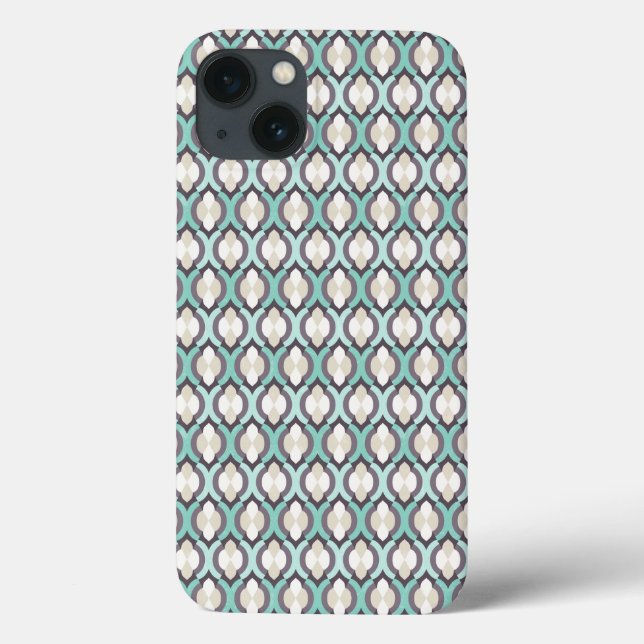 Coques Case-Mate iPhone Tourquoise Moroccan Pattern (Verso)