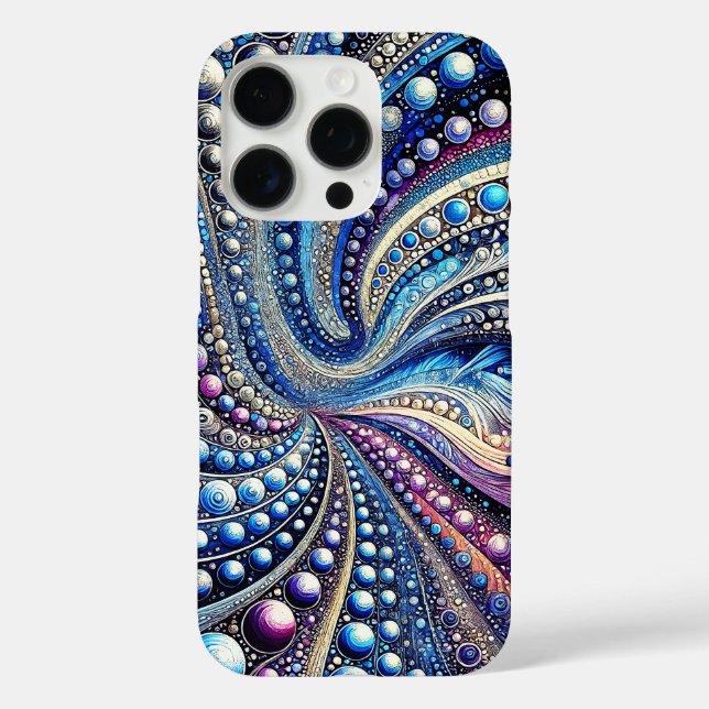 Coques Case-Mate iPhone Tous Les Points Bleus Et Violets (Verso)