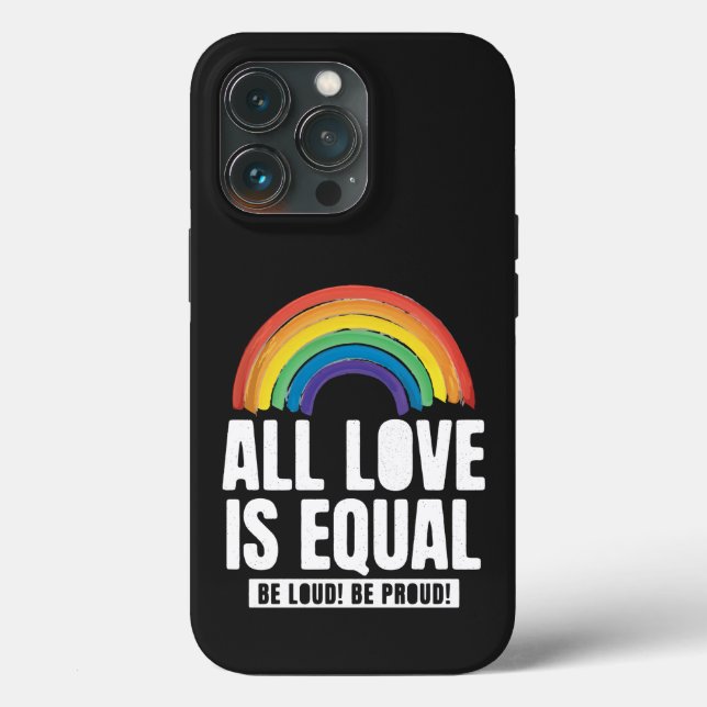 Coques Case-Mate iPhone Tout amour est la même fierté LGBT Egalité des dro (Verso)