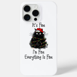 Coque iPhone 15 Pro Max Tout est fin Noël clair Noir