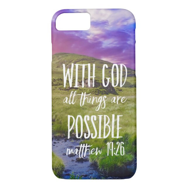 Coques Case-Mate iPhone Tout est possible Bible Verse Écriture (Dos)