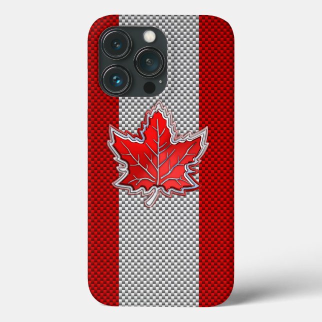 Coques Case-Mate iPhone Toute la feuille d'érable rouge canadienne sur l'i (Verso)