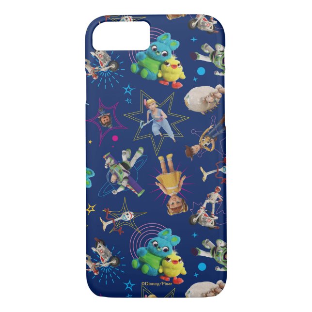 Coques Case-Mate iPhone Toy Story 4 | Motif Jouets bleus (Dos)