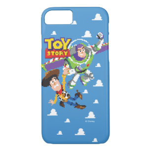 Coque iPhone 7 Toy Story 8Bit Woody et Buzz Lightyear