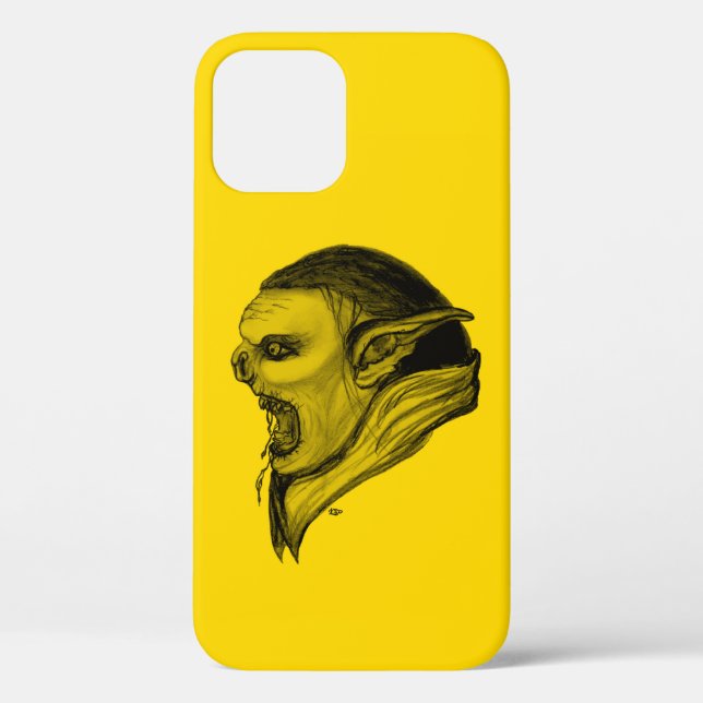 Coques Case-Mate iPhone Tracer la conception noire et jaune (Verso)