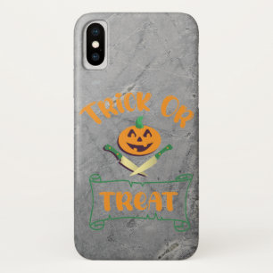 Case-Mate iPhone Case Tracer ou traiter les os croisés Halloween visage 