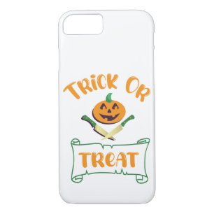 Case-Mate iPhone Case Tracer ou traiter les os croisés Halloween visage