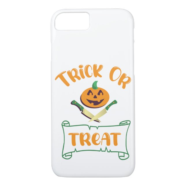 Coques Case-Mate iPhone Tracer ou traiter les os croisés Halloween visage  (Dos)