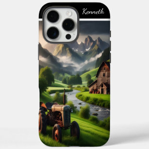 Coques iPhone 16 Pro Max Tracteur dans la vallée de la Montagne