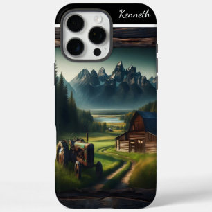 Coques iPhone 16 Pro Max Tracteur Mountain Farm