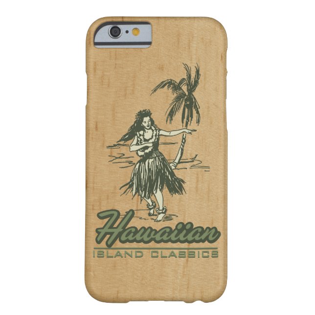 Coques Case-Mate iPhone Tradewinds Hawaiian Island Hula Girl Faux Wood (Dos)