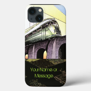Coques Pour iPhone Train de vitesse sur pont (personnalisé)