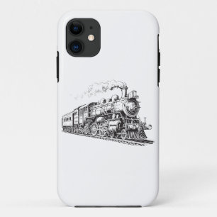 Case-Mate iPhone Case Train Vintage Graphisme Croquis Retro Steam