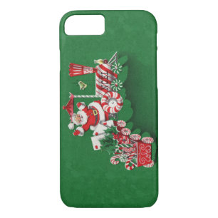 Coque iPhone 7 Train vintage Santa Claus Pepperment Candy
