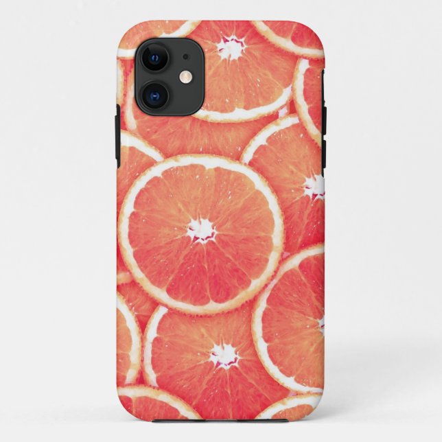Coques Case-Mate iPhone Tranches de pamplemousse rose (Dos)