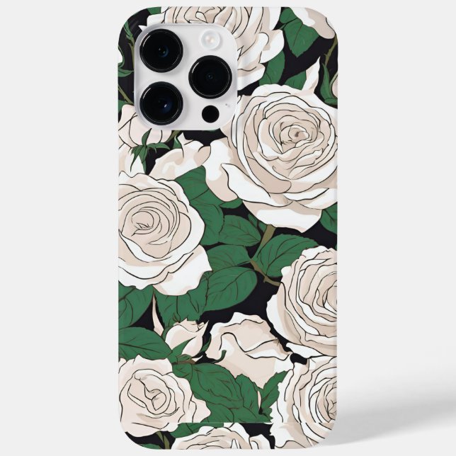 Coques Case-Mate iPhone Tranquille Rose blanche motif (Verso)
