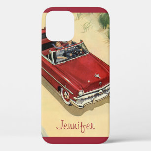 Case-Mate iPhone Case Transport vintage, voiture cabriolet rouge plage
