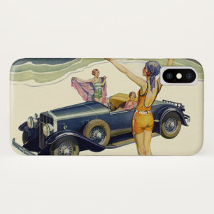 Coques Pour iPhone Transport vintage Voiture convertible sur la plage