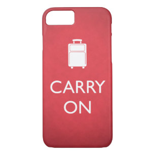 Coque iPhone 8/7 TRANSPORTER - Bagages - Rouge drôle