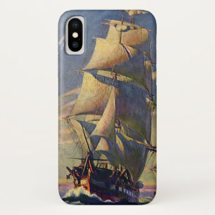 Coque iPhone X Transports Anciens, Voiliers en Mer