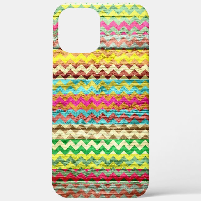 Coques Case-Mate iPhone Trappe Chevron couleur bois (Verso)