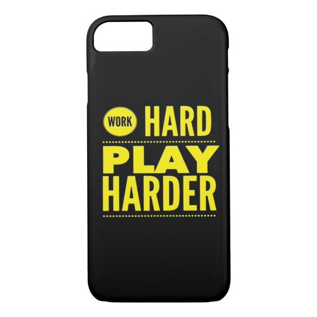 Coques Case-Mate iPhone Travaille dur Jouer si dur Design (Dos)