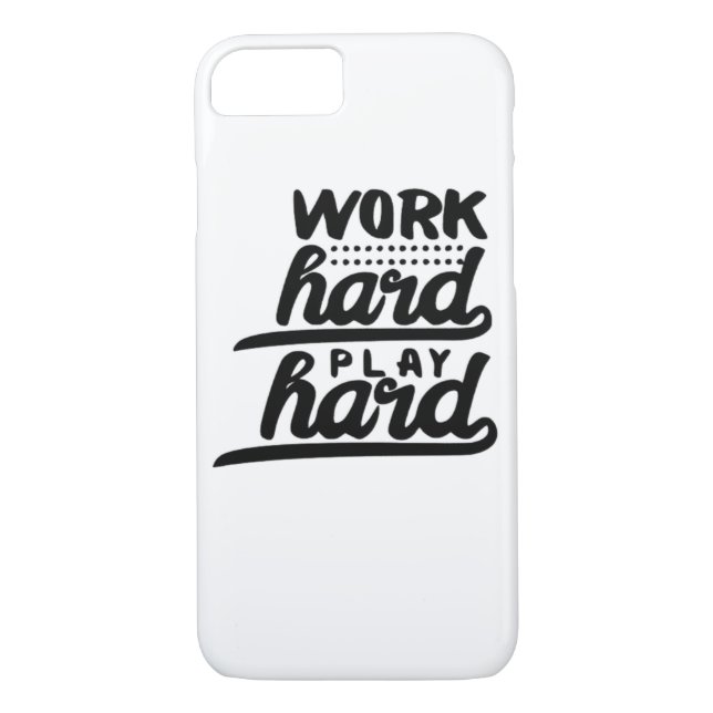 Coques Case-Mate iPhone Travailler dur Jouer si dur Essentiel (Dos)