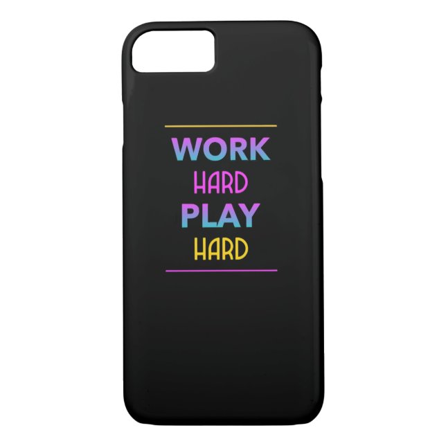 Coques Case-Mate iPhone Travailler dur Jouer si dure tendance classique (Dos)